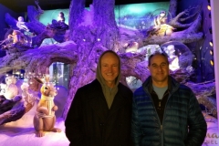 Tour Guests In Front Of A Pretty Holdiday Window Display