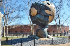 The Sphere With Castle Clinton In Background-Battery Park