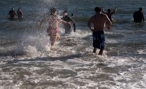 New Yorkers enjoying on Coney Island